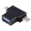 Multi-function USB 3.0 Female & USB-C/Micro USB Male OTG Adapter - 2