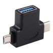Multi-function USB 3.0 Female & USB-C/Micro USB Male OTG Adapter - 4