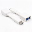 5 PCS Micro USB to USB 3.0 OTG Adapter (White) - Male to Female Converter - 3
