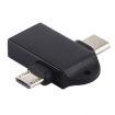 USB 3.0 Female to USB-C/Micro USB Male OTG Adapter with Sling Hole - 3