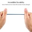 3 PCS K10 3.5mm Male to Male Audio Cable 1m Blue Nylon Braided - 4