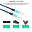 3 PCS K10 3.5mm Male to Male Audio Cable 1m Blue Nylon Braided - 6