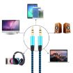 3 PCS K10 3.5mm Male to Male Audio Cable 1m Blue Nylon Braided - 7