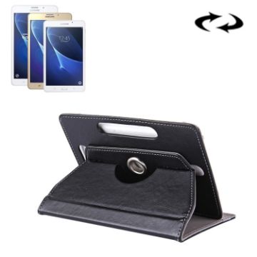 7" Tablet Leather Case 360 Rotating for Galaxy, Asus, Huawei (Black) - 1