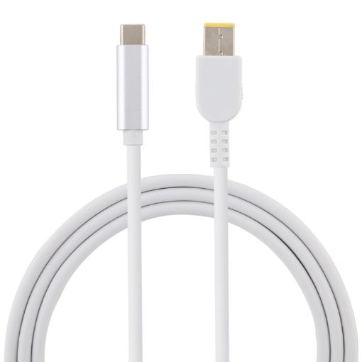 USB-C to Big Square Male Laptop Charging Cable for Lenovo, 1.5m, White - 1
