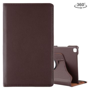 Litchi Texture Leather Case for Galaxy Tab A 8.0 T290/T295 (2019) Brown - 1