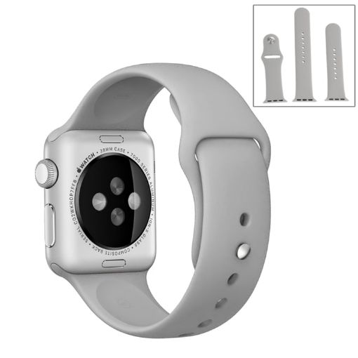 Apple Watch Series 10/9/8/7/SE/6/5/4/3/2/1 Rubber Band Grey - 1