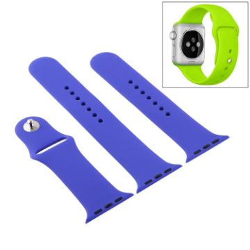 Apple Watch Series 10/9/8/7/SE/6/5/4/3/2/1 Rubber Band 3-in-1 Blue - 1