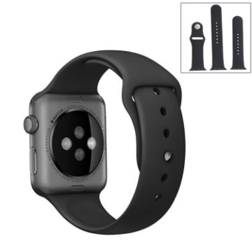 Apple Watch Ultra & Series 9/8/7/SE Rubber Band 3-in-1 Black  - 1
