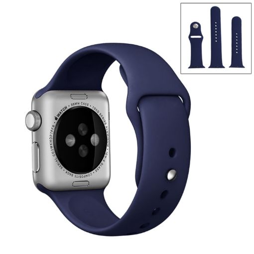 Apple Watch Ultra & Series 9/8/7/SE Rubber Band 3-in-1 Dark Blue  - 1
