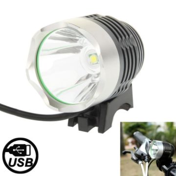 XML T6 LED Headlamp/Bicycle Light, 3 Modes, 900lm, USB, 1.5m Cable - 1