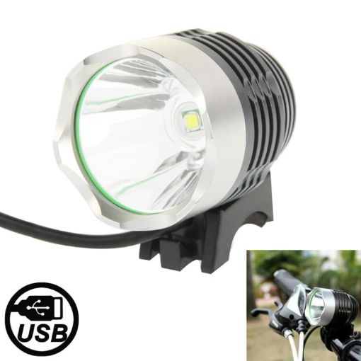 XML T6 LED Headlamp/Bicycle Light, 3 Modes, 900lm, USB, 1.5m Cable - 1