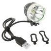 XML T6 LED Headlamp/Bicycle Light, 3 Modes, 900lm, USB, 1.5m Cable - 4