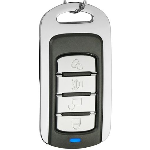 433MHz Metal Learning Code Remote Control for Car Garage Door (Black/Silver) - 1