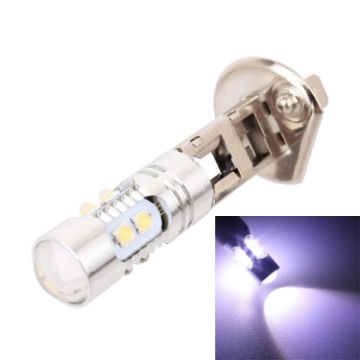 H1 50W 600LM 5500K White Light Car Foglight 10 SMD-2828 LEDs DC12-24V - 1