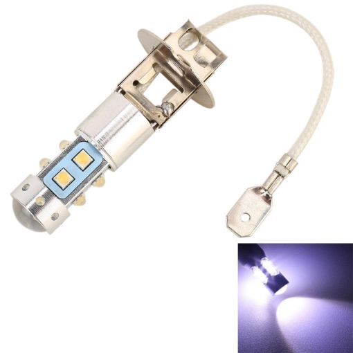 H3 50W 600LM 5500K White Light Car Foglight 10 SMD-2828 LEDs DC12-24V - 1