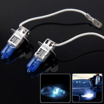 H3 Super White Xenon Bulbs, 100W 2400LM DC12V Car Headlights - 1