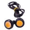 2 PCS 3W 120LM Yellow LED Eagle Eye Lights for Vehicles, 60cm Cable - 2