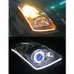 2 PCS 3W LED Tube DRL Steering Lamp 180LM 6500K White Yellow 30cm DC12V - 8