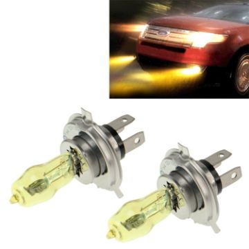 H4 HOD Halogen Bulbs 12V 100W 2400LM 3500K Yellow Headlights (2 Pack) - 1