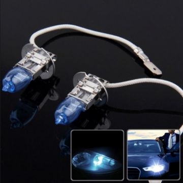 HOD H3 Halogen Bulb, Super White 12V 100W Headlight 6000K 2400LM Pair - 1