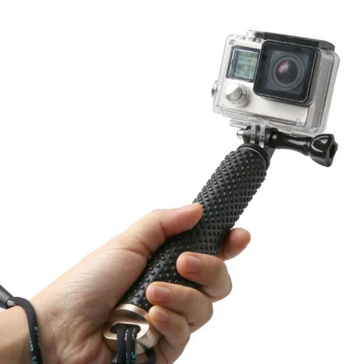 Gold Handheld 49cm Extendable Pole Monopod for GoPro, Insta360, DJI Cameras - 1