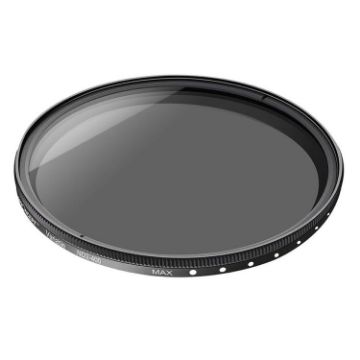 62mm ND Fader Neutral Density Adjustable Variable Filter ND2-ND400 Black - 1
