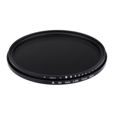 72mm ND Fader Variable Neutral Density Filter ND 2-400 (Black) - 1