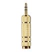 Gold Plated 3.5mm to 6.35mm Stereo Jack Adapter Socket - 2