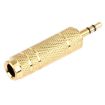 Gold Plated 3.5mm to 6.35mm Stereo Jack Adapter Socket - 3