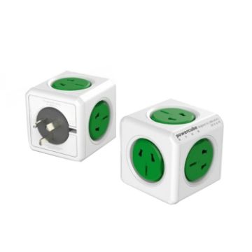 PowerCube 10A Universal Wall Adapter with 5 Sockets, AU Plug, Random Color - 1