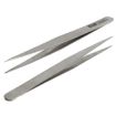 6 PCS Stainless Steel Tweezers TS-10/11/12/13/14/15 Straight & Angled - 2