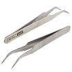 6 PCS Stainless Steel Tweezers TS-10/11/12/13/14/15 Straight & Angled - 3