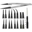 9 in 1 Anti-Static Tweezers & Cross Screwdriver Set - Replaceable Tips - 1