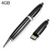 2 in 1 Pen Style USB Flash Drive, Black, 4GB Storage - 1