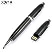 2 in 1 Pen Style USB Flash Drive, Black, 32GB Storage - 1