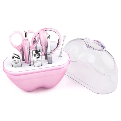 10-in-1 Apple Design Grooming Nail Manicure Pedicure Makeup Set Kit - 1