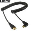 Gold Plated Mini HDMI to HDMI Coiled Cable 1.4 Version, 0.6m-2m, 3D/Ethernet - 1