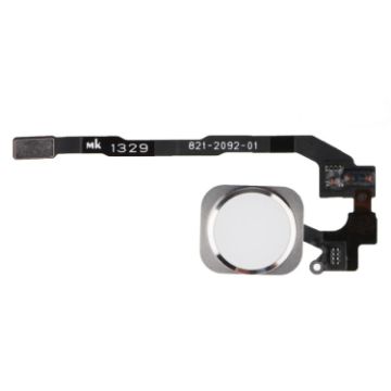iPhone 5S Home Key Button with PCB Flex Cable, No Fingerprint, Silver - 1