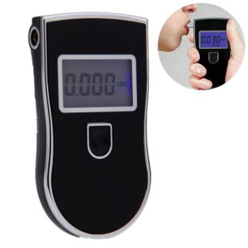 Digital LCD Breath Alcohol Tester Analyzer - 3 Displays (Black) - 1
