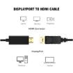 DisplayPort to HDMI Cable 1.8m - Male to Male Connector - 4