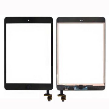 iPad Mini & Mini 2 Black Touch Glass Digitizer + IC Chip + Flex Assembly - 1