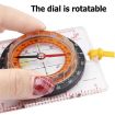 2 in 1 Compass & Map Measuring Ruler with Lanyard - Survival Tool - 4