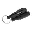 2 in 1 Car Emergency Hammer Key Chain Knife Glass Breaker Tool (Black) - 2