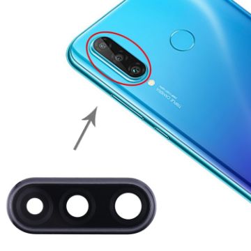 Huawei P30 Lite 48MP Camera Lens Cover Black - Perfect Fit Accessory - 1