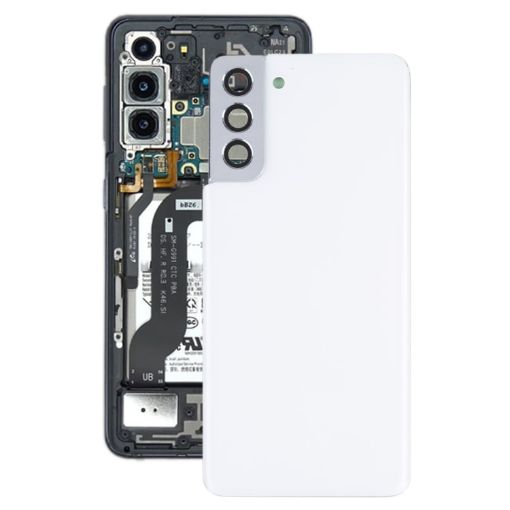 Samsung Galaxy S21+ 5G White Battery Back Cover with Camera Lens Cover - 1