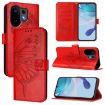 Vivo S30 Red Embossed Butterfly Leather Phone Case - 1