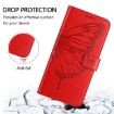 Vivo S30 Red Embossed Butterfly Leather Phone Case - 4