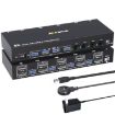 8K 30Hz Dual Monitor KVM Switch, 4 In 2 Out DP/USB3.0, AU Plug - 1