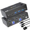 8K 60Hz USB3.0/HDMI Dual Monitor KVM Switch, 2-Port, EU Plug - 1